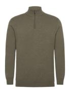 Half Zip Knit Tops Sweat-shirts & Hoodies Sweat-shirts Green French Co...