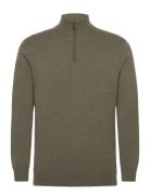 Half Zip Knit Tops Sweat-shirts & Hoodies Sweat-shirts Green French Co...