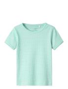 Nmffikatie Ss Slim Top Tops T-shirts Short-sleeved Blue Name It
