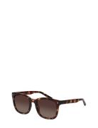 Katya Recycled Sunglasses Tortoise Brown/Gold Firkantede Solbriller Br...