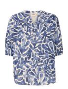 Frmaddie Bl 2 Tops Blouses Short-sleeved Blue Fransa