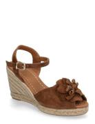 Espadrilles Sandal Med Hæl Espadrilles Beige Billi Bi