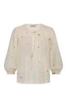 Bindi Top Tops Blouses Long-sleeved Cream Fabienne Chapot