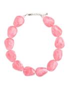 Pcshia Necklace Halskjede Smykker Pink Pieces