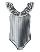 Swimsuit Doris Badedrakt Badetøy Blue Wheat