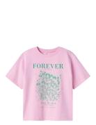 Nkfdask Ss Nreg Top Tops T-shirts Short-sleeved Pink Name It