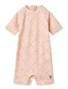 Swimsuit S/S Cas Badedrakt Badetøy Pink Wheat