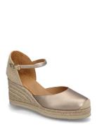 Caceres25Lmt Sandal Med Hæl Espadrilles Gold UNISA