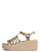 Platfforms Espadr. Leather Fisherman Wedge Sandals Sandal Med Hæl Espa...