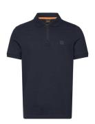 Passerzip Tops Polos Short-sleeved Navy BOSS