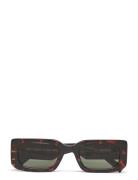 Le Sustain - Rippled Rebel Firkantede Solbriller Brown Le Specs