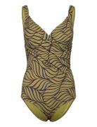 Rivero Wirefree Covering T-Shirt Swimsuit Badedrakt Badetøy Green Femi...
