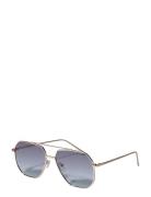 Ana Sunglasses Grey/Gold Accessories Sunglasses D-frame- Wayfarer Sung...