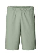 Slhloose-Plisse Shorts Ex Bottoms Shorts Chinos Shorts Green Selected ...