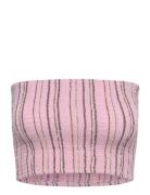 Keep It Simple Ss Wvn Sport Crop Tops Sleeveless Crop Tops Pink Billab...