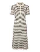 Rib Knit Striped Rugger Ss Dress Dresses Shirt Dresses Cream GANT