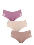 Seamless Tai W Lace 3-Pack Truse Brief Truse Multi/patterned Missya