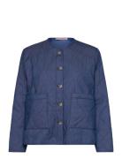 Kammy Denim Jacket Vattert Jakke Blue A-View