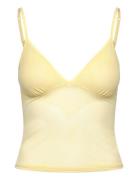 Mesh Cami Topp Yellow Organic Basics