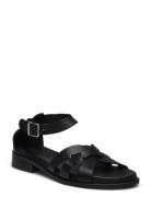 Aretha Flate Sandaler Black Pavement