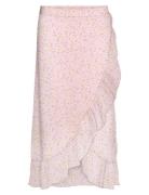 Vmsmilla H/W Wrap Skirt Wvn Ga Knelangt Skjørt Pink Vero Moda
