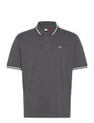 Tjm Reg Tipped Polo Tops Polos Short-sleeved Black Tommy Jeans