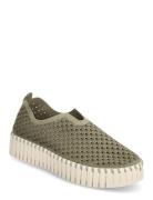 Tulip Slip-In On Plateau Sole Sneakers Green Ilse Jacobsen