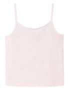 Nlfnove Strap Crop Top Tops T-shirts Sleeveless Pink LMTD