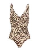 Swimsuit Badedrakt Badetøy Multi/patterned Damella Of Sweden