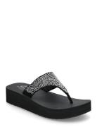 Women Vinyasa Paisley Wave Flip-flopper Sandaler Black Skechers