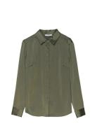 Long Sleeve Blouse, Papina Tops Blouses Long-sleeved Khaki Green Ivo N...