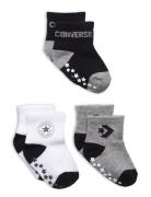 Gq-3Pk Grip Quarter Strømper Non-slip Multi/patterned Converse