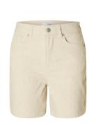 Slfuna-Krista Hw Denim Shorts Bottoms Shorts Denim Shorts Cream Select...