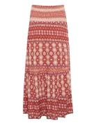 Crtiah Skirt Langt Skjørt Red Cream