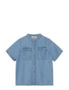 Balou Ss Shirt Tops Shirts Short-sleeved Shirts Blue Fliink
