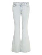 Flame Low Rise Slim Flared Leg Jeans Bottoms Jeans Flares Blue Weekday