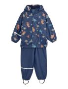 Rainwear Set - Aop Outerwear Rainwear Rainwear Sets Navy CeLaVi