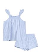 Striped Cotton Pyjama Pack Pyjamas Sett Blue Mango