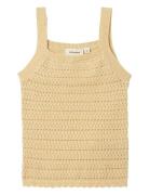Nmfhope Strap Knit Top Lil Tops T-shirts Sleeveless Yellow Lil'Atelier