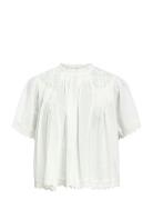 Objlenia Lo S/S Top Cc2 Ss Tops Blouses Short-sleeved White Object