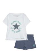 Ks-Knit Short Set Sets Sets With Short-sleeved T-shirt White Converse
