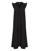 Cuolena Sl Dress Maxikjole Festkjole Black Culture