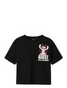 Nkfaceri Stitch Ss Rlx Top Box Wdi Tops T-shirts Short-sleeved Black N...