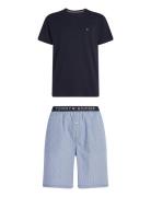 Cn Ss Short Woven Set Pyjamas Navy Tommy Hilfiger