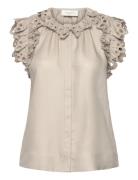 Cmnatuli-Shirt Tops Blouses Sleeveless Grey Copenhagen Muse