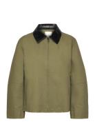 Cotton Jacket With Contrasting Collar Outerwear Jackets Light-summer J...