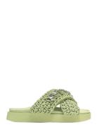 Woven St S Flate Sandaler Green Inuikii
