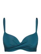 Bra Lilja Twist Swim Shiny Bikinitopp Blue Lindex