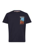 S-Valdor Ss Tops T-shirts Short-sleeved Navy Napapijri