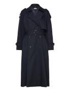 Over D Trench Coat Trench Coat Kåpe Navy Tommy Hilfiger